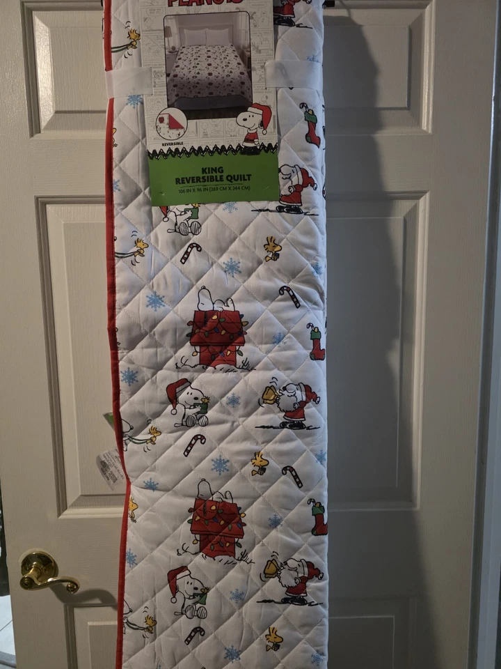 Manta reversible Peanuts Snoopy Christmas King 106x96 ropa de cama de vacaciones Foto 1 de 4