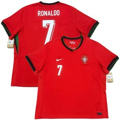 2024 Portugal Home Jersey #7 Ronaldo 2XL Nike Soccer Euro CR7 Red kit NEW - Image 1 of 4