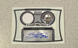 2006 Bowman Sterling Steve Smith Jersey Autograph Relic Auto Carolina Panthers - Picture 1 of 2