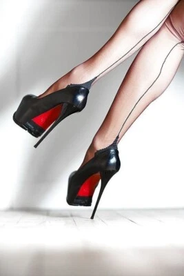 Escarpins à talons hauts 1969 Made in Italy style DS plateforme stiletto en c... - Photo 1/4