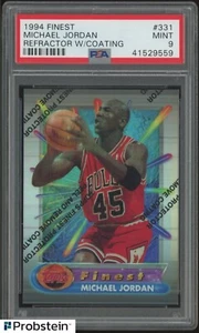 1994-95 Topps Finest Refractor w/ Coating #331 Michael Jordan Bulls HOF PSA 9 - Picture 1 of 2