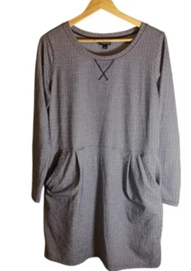Patagonia Womens Herringbone Active Gray Long Sleeves Pockets  Dress Size L - Picture 1 of 5