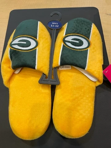 Green Bay Packers Mens Foco NFL Team Big Logo Slippers Cover