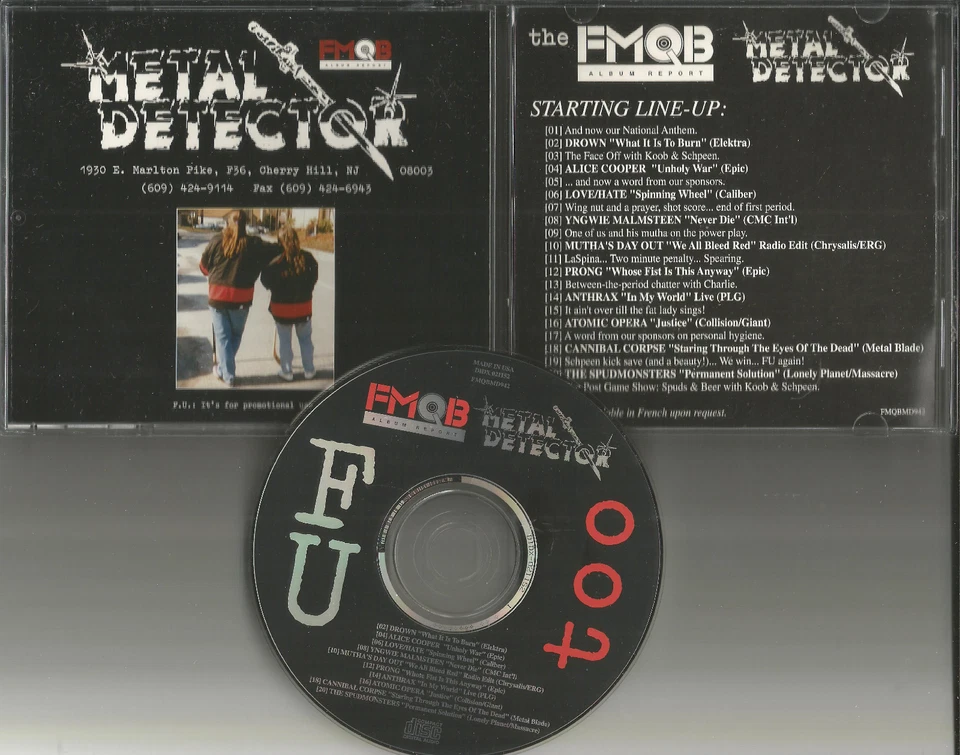 PROMO CD w/ ALICE COOPER Cannibal Corpse YNGWIE MALMSTEEN Drown ANTHRAX Prong  f Foto 1 de 1