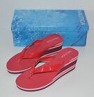 Nautica Landfall/Electric Red Women's Shoes/Sandals/Wedge Size 8.5 New With Box
