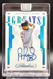 Albert Pujols 1/1 2021 Flawless PLATINUM GREATS On Card Auto - Picture 1 of 2