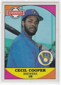 1983 Topps Gardner's Bakery #5 Cecil Cooper Brewers Free Shipping!
