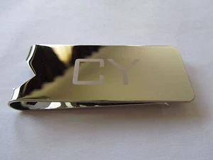 Brand New Shinning Stainless Steel Money Clip Bottle Opener Engraved "CY" - Picture 1 of 3