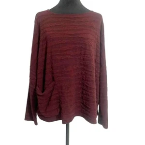 NEU Locker geschnitten Größe M Top Bluse T-Shirt Langarm Taschen Lagenlook - Bild 1 von 9
