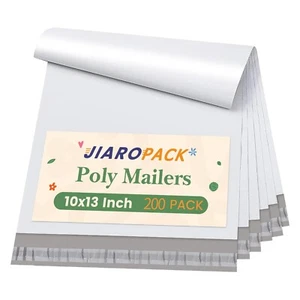 Small Poly Mailers Shipping Bags Envelopes Mailing Poly Bag 10x13" 200 Pcs White - Picture 1 of 7