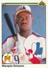 1990 Upper Deck #9 Marquis Grissom RC Montreal Expos