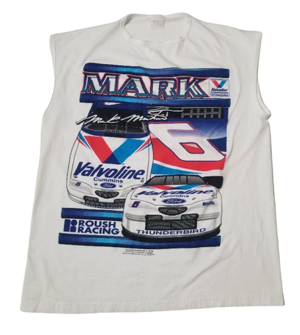 VTG Mark Martin Mens XL Tank Top NASCAR Valvoline #6 Sleeveless Muscle Shirt Cover