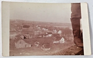 Vista aérea RPPC circa 1903-1920 con vistas a la ciudad desde estructura alta - Imagen 1 de 3