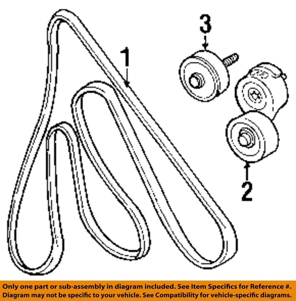 FORD OEM 99-07 Freestar Cooling Belts Pulleys-Serpentine Belt XF2Z8620A - Image 1 of 1