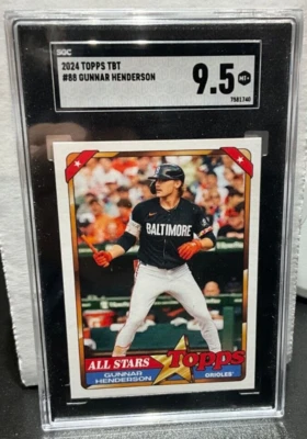🔥🔥⚾️🔥🔥 Gunnar Henderson 2024 Topps TBT #88 Gunnar Henderson SGC 9.5 - Image 1 of 2