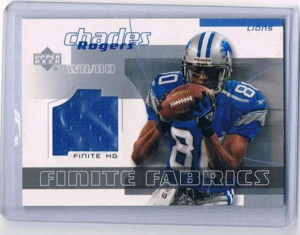2004 Upper Deck Finite HG Fabrics #FFCR Charles Rogers  - Image 1 of 1