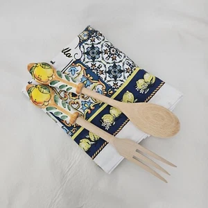 Made In Italy Serving Utensil Ceramic Handle Limoncello Recipe Towel Gift Decor - Picture 1 of 6