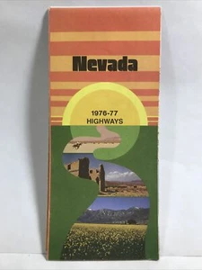 Hoja de ruta oficial de carreteras estatales de Nevada 1976-77 gobernador Guía turístico Mike O'Callahan - Imagen 1 de 2