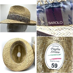 Barolo Genuine Paglia Men’s Straw Hat Made In Italy - Picture 1 of 9