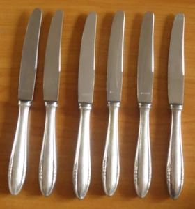6 Obst-/Vorspeisenmesser - BSF- Mod. 89 - Früchte - 90/100er Silber - 17,3 cm - Bild 1 von 2