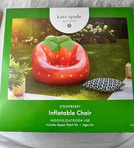 Kate Spade Target Erdbeere aufblasbarer Stuhl Outdoor Sommer Pool Party rot 45 Zoll - Bild 1 von 6