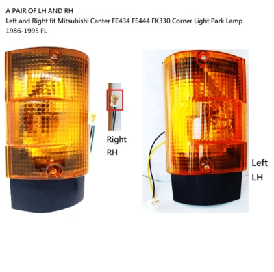 Pair Corner Light Park Lamps R+L Fits Mitsubishi Canter FE434 FE444 FK330 86-95 — 第 1/4 张图片