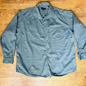 Perry Ellis Portfolio Grey Striped Long Sleeve Shirt Size 34/35 - Picture 1 of 7