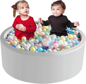 47.2" X 15.7" Foam Ball Pit for Toddlers, Baby round Balls Pool for Babies 1-3, - Picture 1 of 6