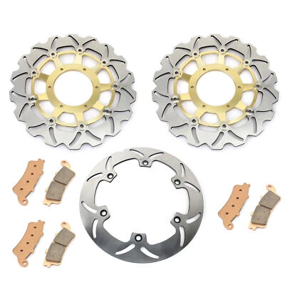 for Honda 3 Front Rear Brake Rotors Discs Pads VTX1800T (07-11) VTX1800S (02-07) - Image 1 of 4