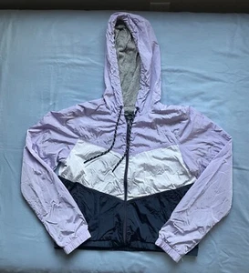 Abercrombie & Fitch Windbreaker Pullover Lavender Blue Size Medium Women’s - Picture 1 of 12