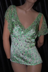 TOP SETA ELIE TAHARI TAGLIA LARGE NUOVO CON ETICHETTE - Foto 1 di 2