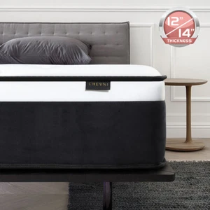 12" 14" Gel Memory Foam Mattress Twin Full Queen King Hybrid Spring Bed In A Box - Picture 1 of 15