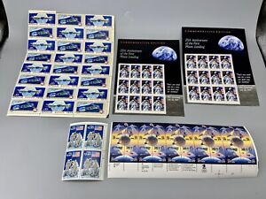 Vintage USPS Stamps Commemorating Space Achievements Apollo Soyuz And More
