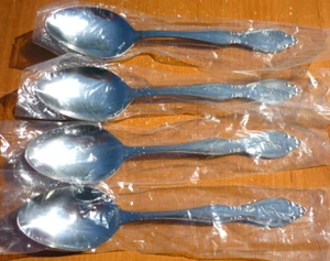 (4) Rogers Customcraft Japan CUS11 Stainless Flatware Monogram G Dinner Spoons - Picture 1 of 3