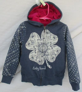 Lucky Brand ~ Zip Up Hoodie / Jacket ~ Plush Fleece Lined ~ Clover - Picture 1 of 10