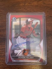 2023 National Convention Bowman Chrome Red Jackson Holliday Auto 4/5 - MLB-28