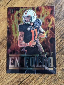 Jalin Hyatt 2023 Panini Select Draft Picks En Fuego #RC EF-JH Tennessee Rookie - Picture 1 of 3