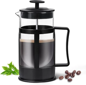 Mini French Press Coffee Maker, Heat Resistant Thickened Borosilicate Classic Gl - Picture 1 of 12