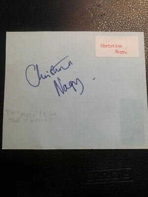 Signed CHRISTINA NAGY & PAUL RIDLEY Double sided AUTOGRAPH Book page - Image 1 of 2
