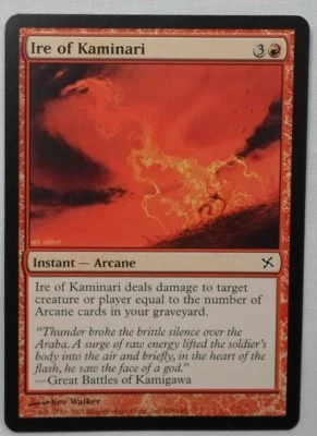 MAGIC THE GATHERING 2005 BETRAYERS OF KAMIGAWA RED IRE OF KAMINARI INSTANT CARD - Image 1 of 2