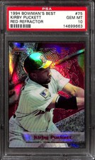 1994 BOWMANS BEST REFRACTORS #75 KIRBY PUCKETT RED PSA 10 14699663