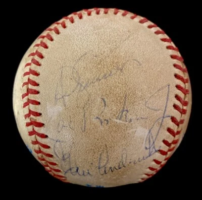 Vintage Cal Ripken Jr Autographed Orioles Team Baseball Dempsey Elrod Hendricks - Image 1 of 4