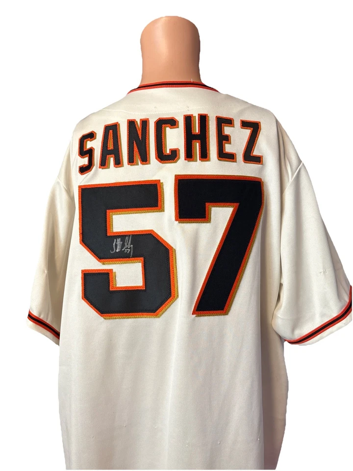 NWT San Francisco Giants Jonathan Sanchez Autographed Jersey NO HITTER - Image 1 of 4