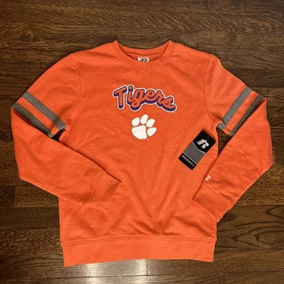 Clemson Tigers толстовка оранжевый пуловер Russell молодежи XL (14/16) новый с Ярлыками - Изображение 1 из 4