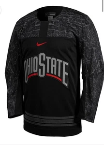 Men’s Size XL Ohio State Buckeyes Nike Black Ice Hockey Jersey $130 - Picture 1 of 6