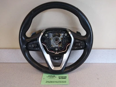 2019 BMW 530I OEM Steering Wheel Black Heated ID 76712308810 - Image 1 of 4