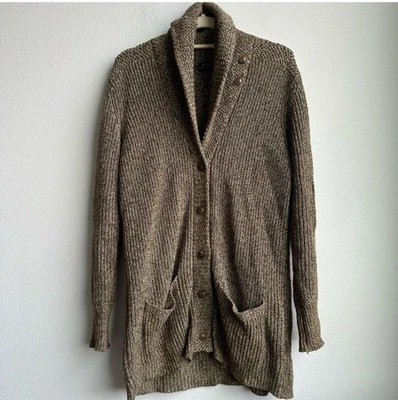 Polo Ralph Lauren Marrón Moteado Mantón jaspeado Clr Pub Chaqueta Cárdigan Talla Pequeña Foto 1 de 4