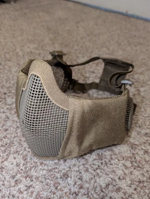 OneTigris 6" Foldable Half Face Mesh Mask with Ear Protection (Tan) - Image 1 of 4