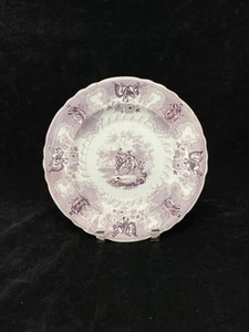 Texian Campaigne Texas lila 10,5" Staffordshire Transfergeschirr Essteller T5 - Bild 1 von 14
