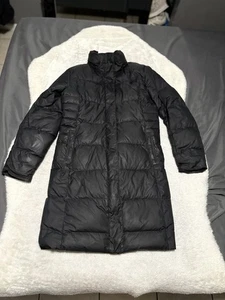 Patagonia Piumino Parka Lungo Puffer Jacket Nero Isolato Donna Grande - Foto 1 di 11